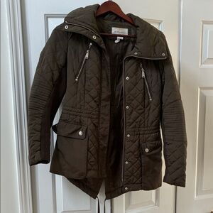 BCBGeneration Women's Quilted Puffer Jacket - Dark Olive